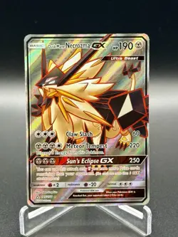 Pokemon TCG Dusk Mane Necrozma GX Full Art 145/156 Ultra Prism Heavily Played - Image 1