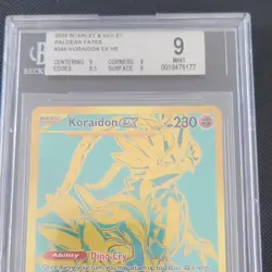 Pokemon Koraidon ex 245/091 SV: Paldean Fates HR Holo Beckett 9 Full Art - Image 3