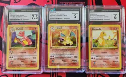 Pokemon German Base Set 1st Edition Graded Lot Charizard Charmeleon Charmander - Image 1