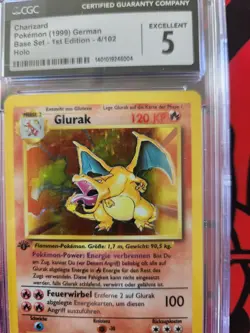 Pokemon German Base Set 1st Edition Graded Lot Charizard Charmeleon Charmander - Image 5