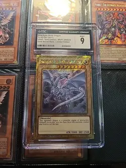 CGC 9 Yugioh Blue-Eyes White Dragon MVP1-ENGV4 Gold Secret Rare - Image 1