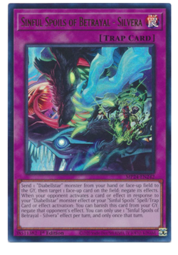 x3 Sinful Spoils of Betrayal - Silvera - MP24-EN242 - Ultra Rare YuGiOh - Image 1