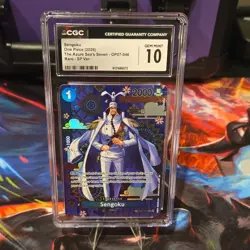Sengoku SP Ver. Foil Rare OP07-046 The Azure Sea's Seven CGC 10 One Piece CCG - Image 1
