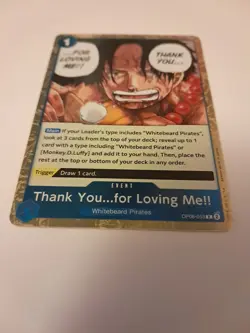 Thank You...for Loving Me!! Rare (R) OP08-053 Two Legends English Foil - Image 3
