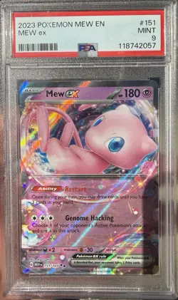 Pokemon Mew ex 151/165 Scarlet & Violet 151 PSA 9 Double Rare Holo Psychic - Image 1