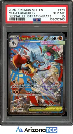 Pokemon 2025 Mega Lucario ex 179/132 SIR Mega Evolution GEM MINT PSA 10 - Image 1