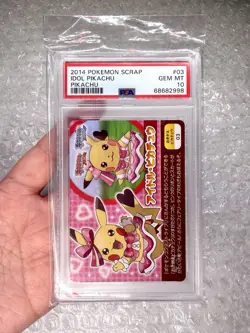 Idol Pikachu #03 Pokemon Scrap (2014) PSA Gem Mint 10 - Image 1