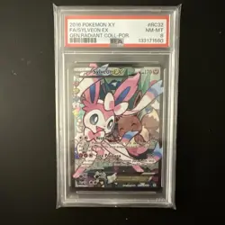 2016 POKEMON XY GENERATIONS RADIANT COLL PORTUGUESE FULL ART/SYLVEON EX PSA 8 - Image 1