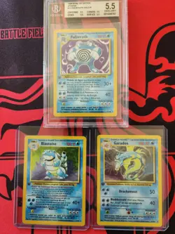 Pokemon TCG 1st Ed Base Set Spanish Water Lot Blastoise Gyarados Poliwrath - Image 1