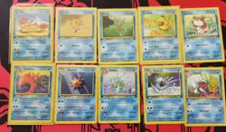 Pokemon TCG 1st Ed Base Set Spanish Water Lot Blastoise Gyarados Poliwrath - Image 3