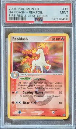 2004 Pokemon Ex Rapidash Fire Red & Leaf Green Reverse Foil #13 PSA 9 Mint - Image 1
