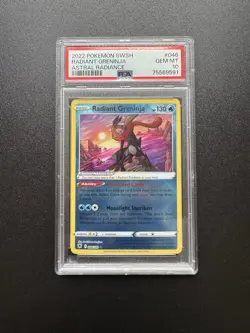 2022 POKEMON SWORD & SHIELD ASTRAL RADIANCE #046 RADIANT GRENINJA PSA 10 - Image 1