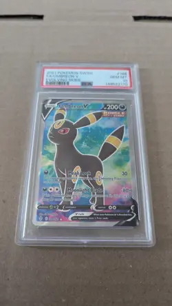 2021 POKEMON SWORD & SHIELD EVOLVING SKIES #188 FULL ART/UMBREON V PSA 10 - Image 1
