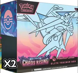 Pokemon TCG Chaos Rising PKC Exclusive ETB’s x2 Quantity PRESALE - Image 1