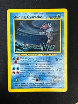 Shining Gyarados - 65/64 Super Holo Rare Unlimited Neo Revelation (MP)#3 Pokemon - Image 1