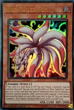 DUPO-EN031 NINE-TAILED FOX ULTRA RARE 1ST EDITION YuGiOh CARD - Image 1