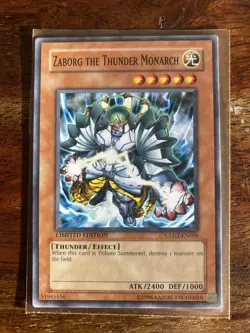Zaborg The Thunder Monarch GLD2-EN006 YuGiOh Gold Series 2009 - Image 1