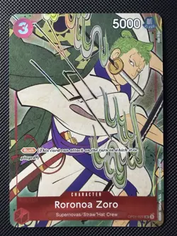 One Piece CCG Roronoa Zoro (English 1st Anniversary Set) OP01-025 Foil - Image 1