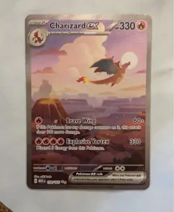 Pokemon TCG Charizard EX Scarlet & Violet 151 Card 199/165 MINT - Image 1