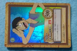 One Piece Luffy Hyper Battle Rare Card Game Carddass C01 damaged - Image 1