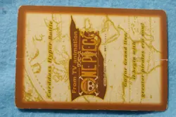 One Piece Luffy Hyper Battle Rare Card Game Carddass C01 damaged - Image 5