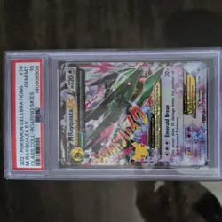 Pokemon TCG M Rayquaza EX Celebrations Card 76/108 PSA 10 - Image 1