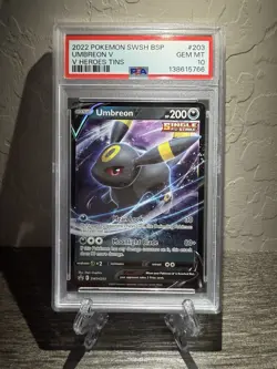 PSA 10 Umbreon V Card #203 2022 Pokemon Swsh Black Star Promo - Image 1