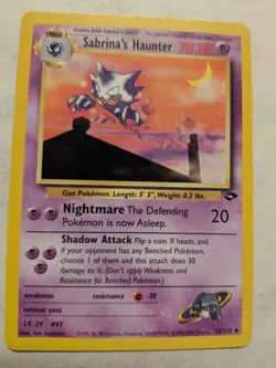 Sabrina's Haunter 55/132 Uncommon Gym Challenge Pokemon Card - Image 1