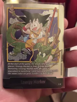 Bandai Dragon Ball Super Card Game Son Goku/Shenron Energy Marker E-42 - Image 1