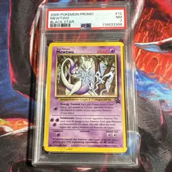 Pokemon PSA 7 NM TCG Mewtwo Black Star Promo Card 2000 #12 WOTC Vintage Rare - Image 1