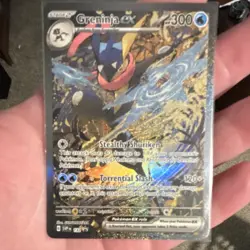 Pokemon Greninja ex 132 Full Art Promo Holo SV Scarlet & Violet 300HP EX Card - Image 1