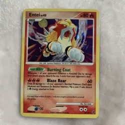 Pokemon Entei Holo Rare TCG Card Secret Wonders 4/132 2007 - Image 1