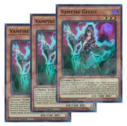 Yugioh - Vampire Ghost x 3 - 1st Edition Ultra Rare NM - Plus Free Holo Card - Image 1