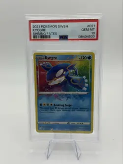 Pokemon TCG 2021 Kyogre Holo Card 21/72 Shining Fates PSA Gem Mint 10 - Image 1