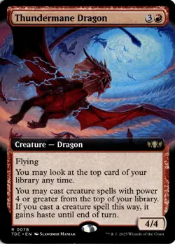 Thundermane Dragon (Extended Art) 78 TDC Commander: Tarkir: Dragonstorm (NM) - Image 1