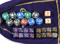 10 mtg Spindown Dice - 2 Promo Dice - 16 Counter Dice w bag - game dice - Image 1