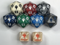 7 mtg Spindown Dice - 2 Promo Dice - Planeswalker symbol - game dice - Image 2