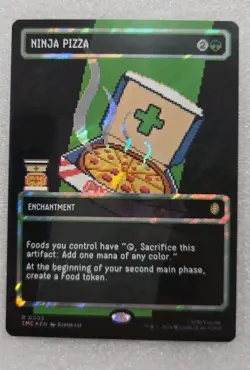 MTG TMNT !! Ninja Pizza 0093 Surge Foil Borderless 2026 !! Fresh from pack - Image 1