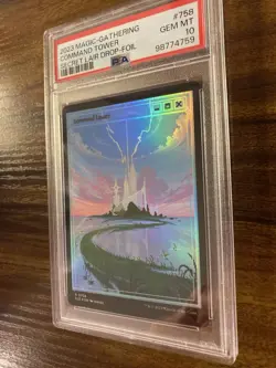 MTG✨COMMAND TOWER Full Art FOIL✨SLD PixelLands_v 02 PSA 10 RARE Land Jubilee Art - Image 4
