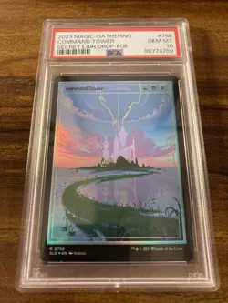 MTG✨COMMAND TOWER Full Art FOIL✨SLD PixelLands_v 02 PSA 10 RARE Land Jubilee Art - Image 5