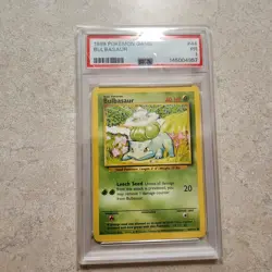 1999 POKEMON BASE SET 44/102 BULBASAUR PSA 1 Poor - Image 1