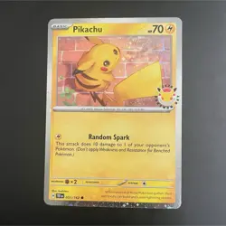 Pikachu 051/162 2026 Pokemon Day Promo Holo 70HP Random Spark Pokemon TCG - Image 1