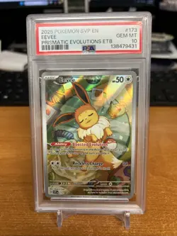 Pokemon Eevee 2025 SVP 173 ETB Black Star Promo PSA 10 Prismatic Evolutions Gem - Image 1