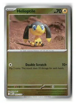 Helioptile 052/132 Common Mega Evolution Pokemon Reverse Holo Near Mint - Image 1