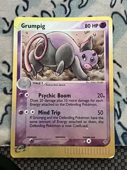 Grumpig Holo 6/97 EX Dragon LP - Vintage Pokemon Card - Image 1