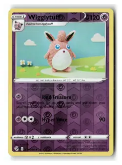 Wigglytuff 111/264 Uncommon Fusion Strike Pokemon Reverse Holo Near Mint - Image 1