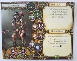 Descent Hero Card ONLY Tatianna Fantasy Flight Replacement - Image 1