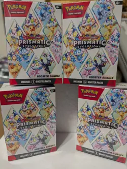 Pokemon Prismatic Evolutions Booster Bundle x 4 factory sealed. - Image 1