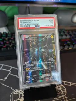 2011 Pokemon B&W Zekrom #114 – Full Art Gray Background – PSA 7 NM - Image 1