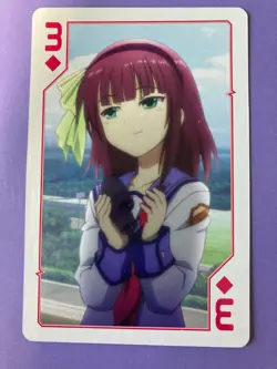 Anime Angels Beats Playing Card Visual Art Irie Miyuki 3 of Diamonds 2010 Japan - Image 1
